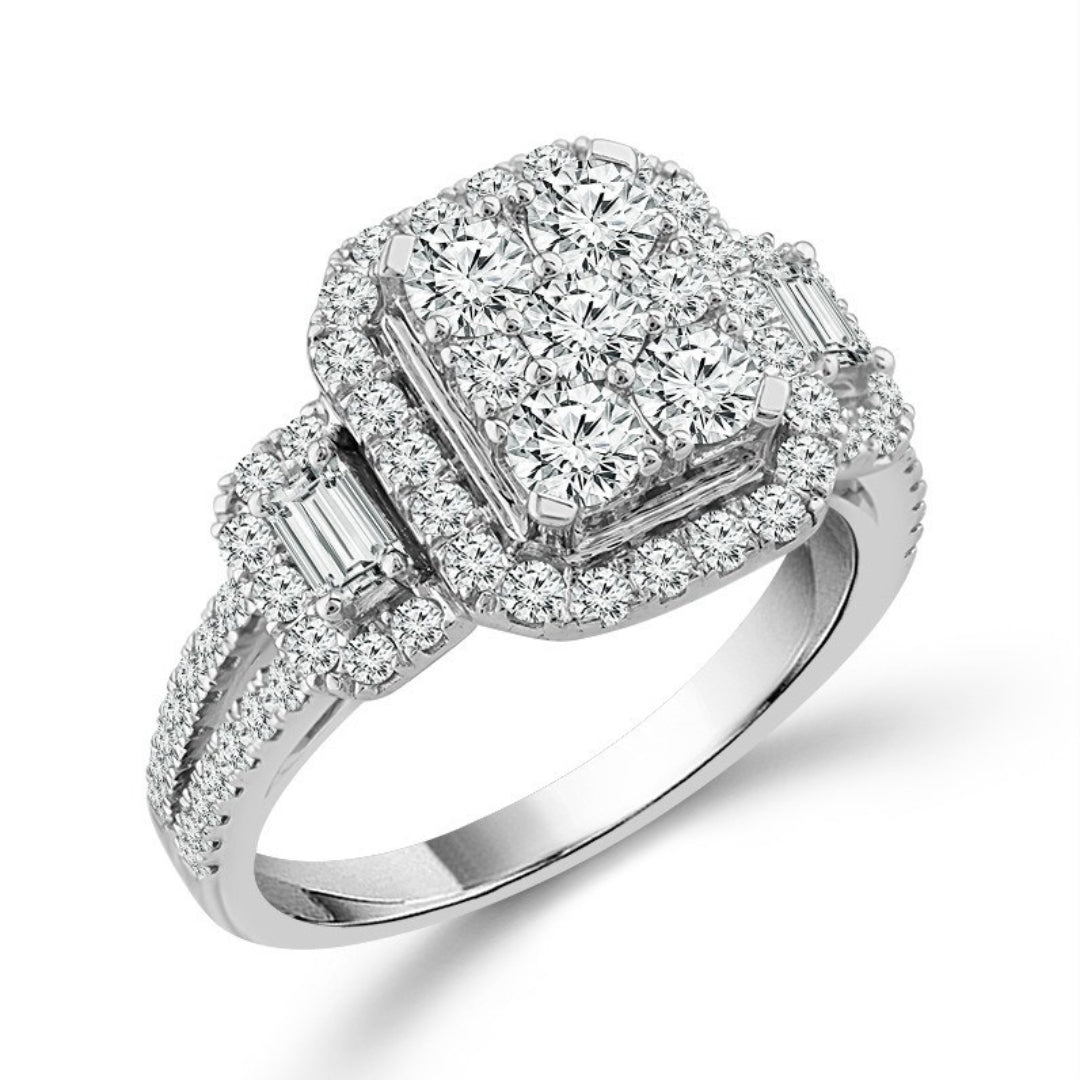 White Diamond Ring (White Diamond 1.18 cts. White Diamond 0.08 cts.) Not Net