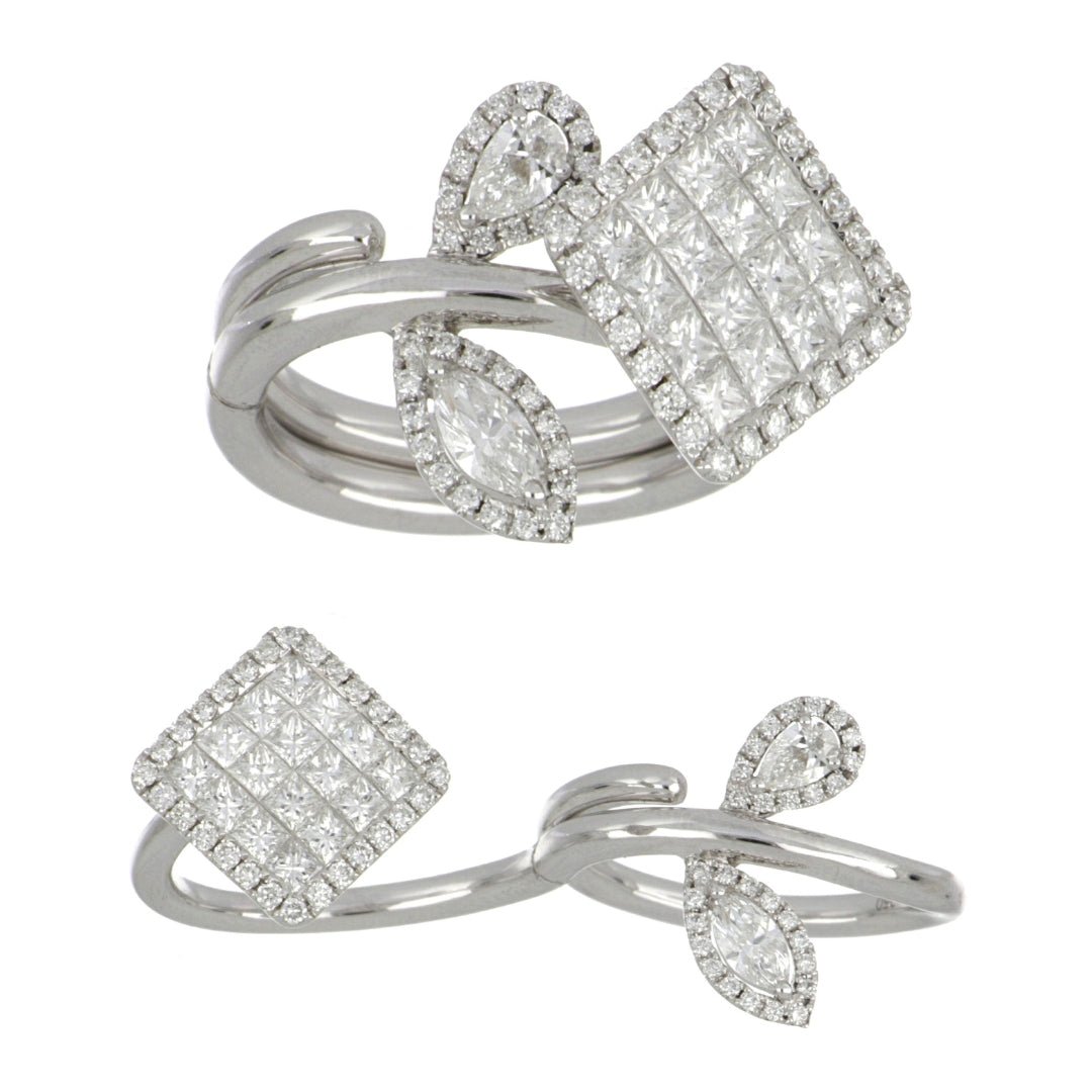 White Diamond Ring(White Diamond 0.95 cts. White Diamond 0.13 cts. White Diamond 0.56 cts.) Not Net