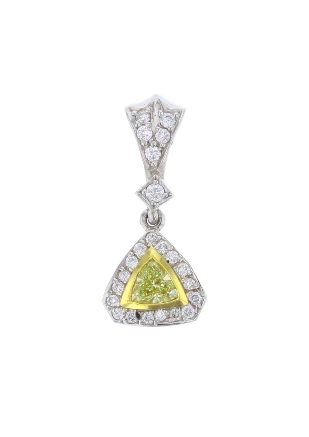 Yellow Diamond Pendant (Yellow Diamond 0.41 cts. White Diamond 0.29 cts.) Not Net