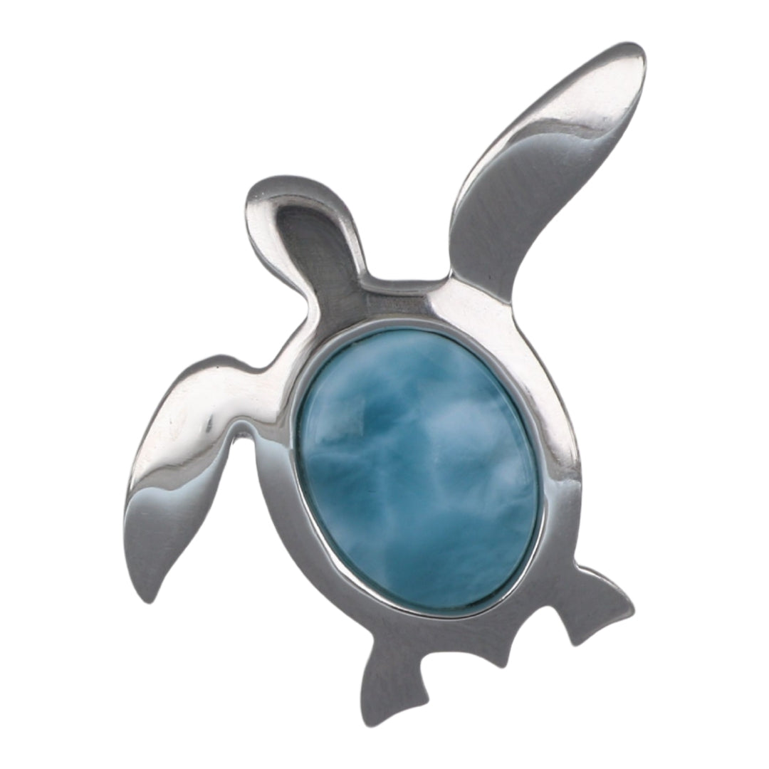 Larimar Turtle Pendant