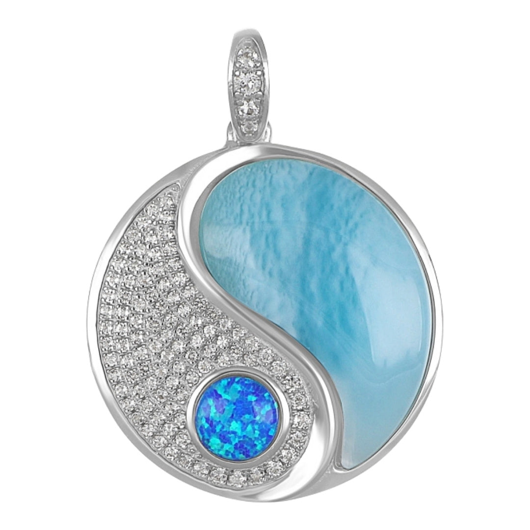 Larimar YinYang Pendant
