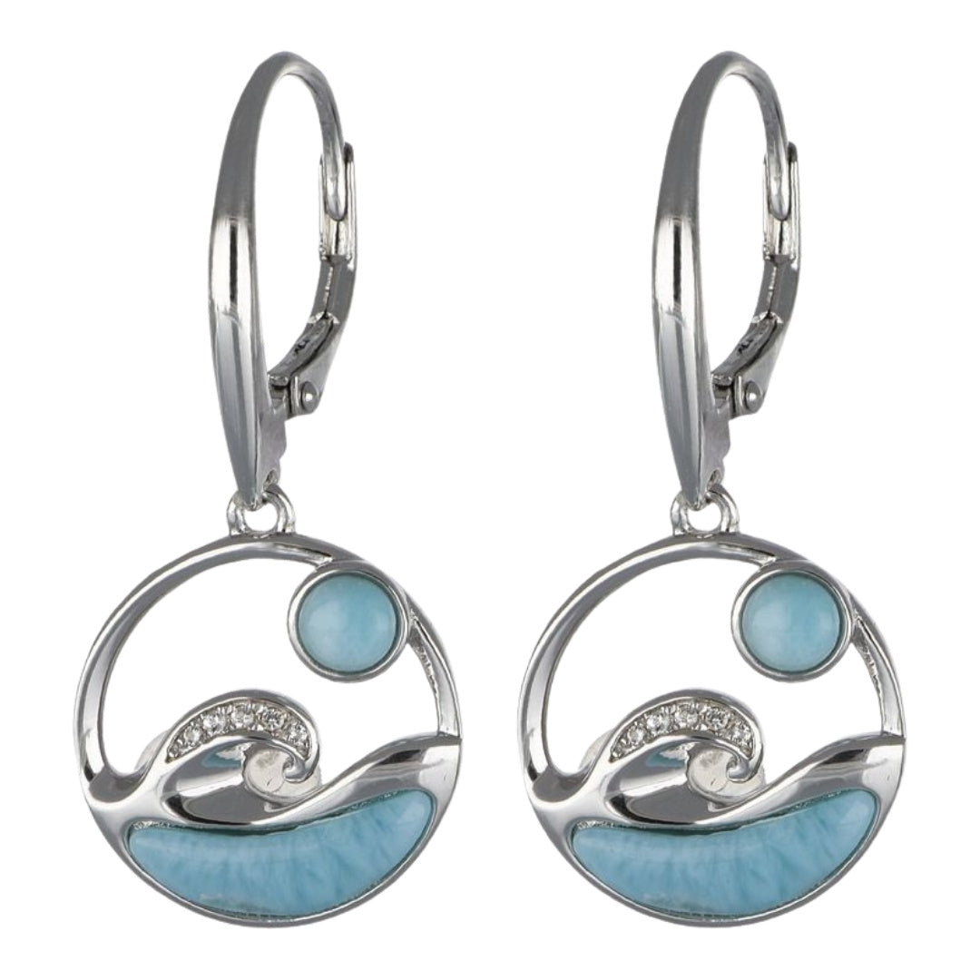 Larimar Caribbean Wave Earrings
