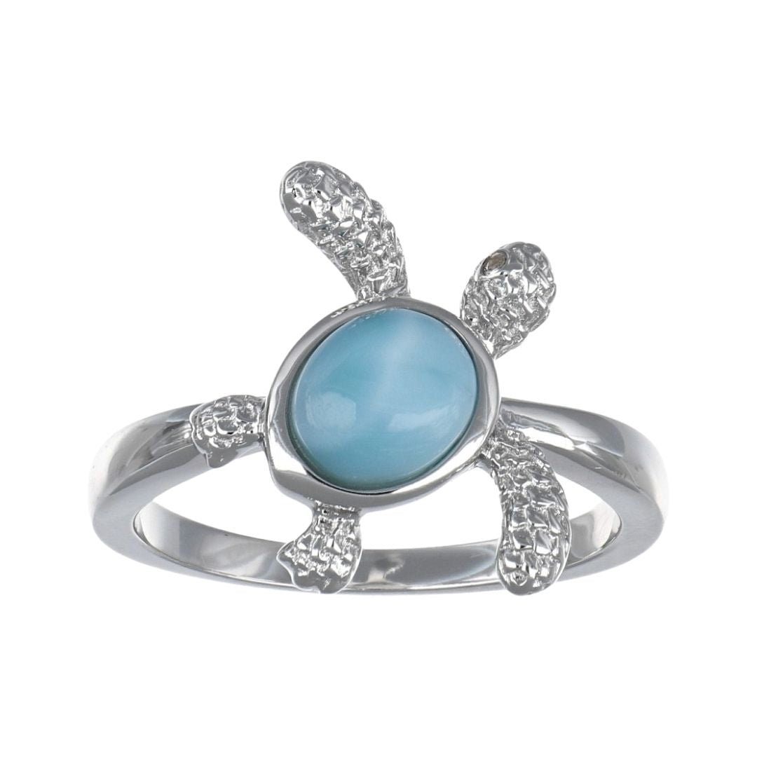 Larimar Turtle Ring