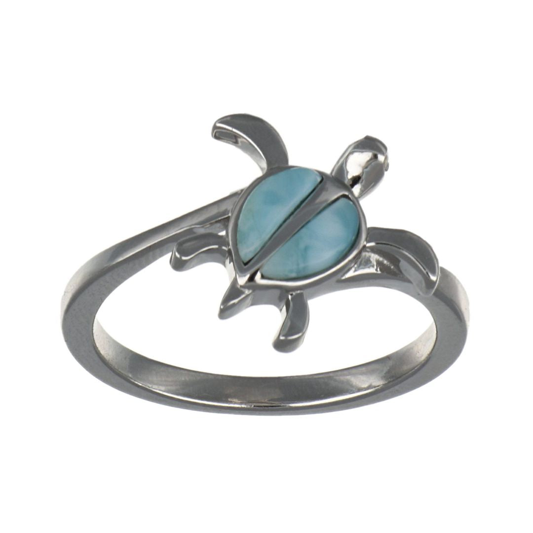 Larimar Turtle Ring