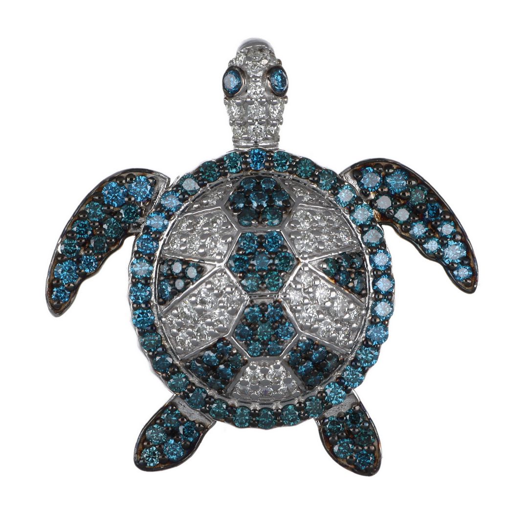 Blue Diamond Pendant (Blue Diamond 1.17 cts. White Diamond 0.43 cts.)