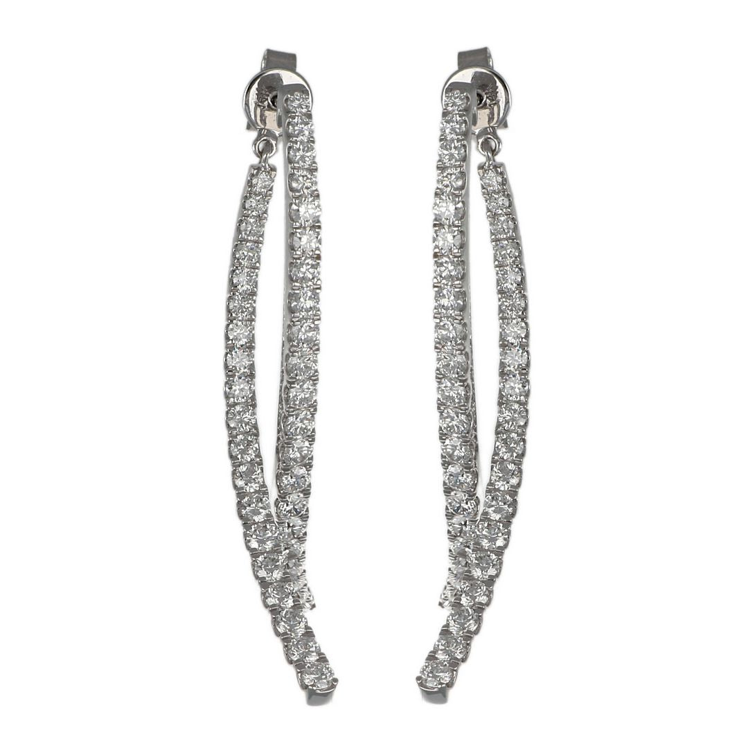 GROWNIQUE White Diamond Earrings (Lab Grown White Diamond 4.92 cts.)