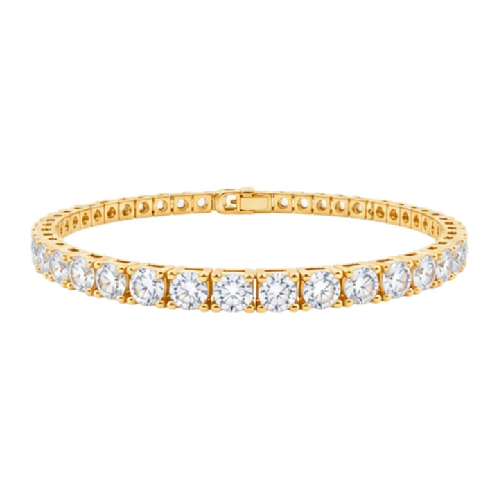 GROWNIQUE Lab-Grown  Diamond Tennis Bracelet – 12 / 13 Carat, 14KT Gold