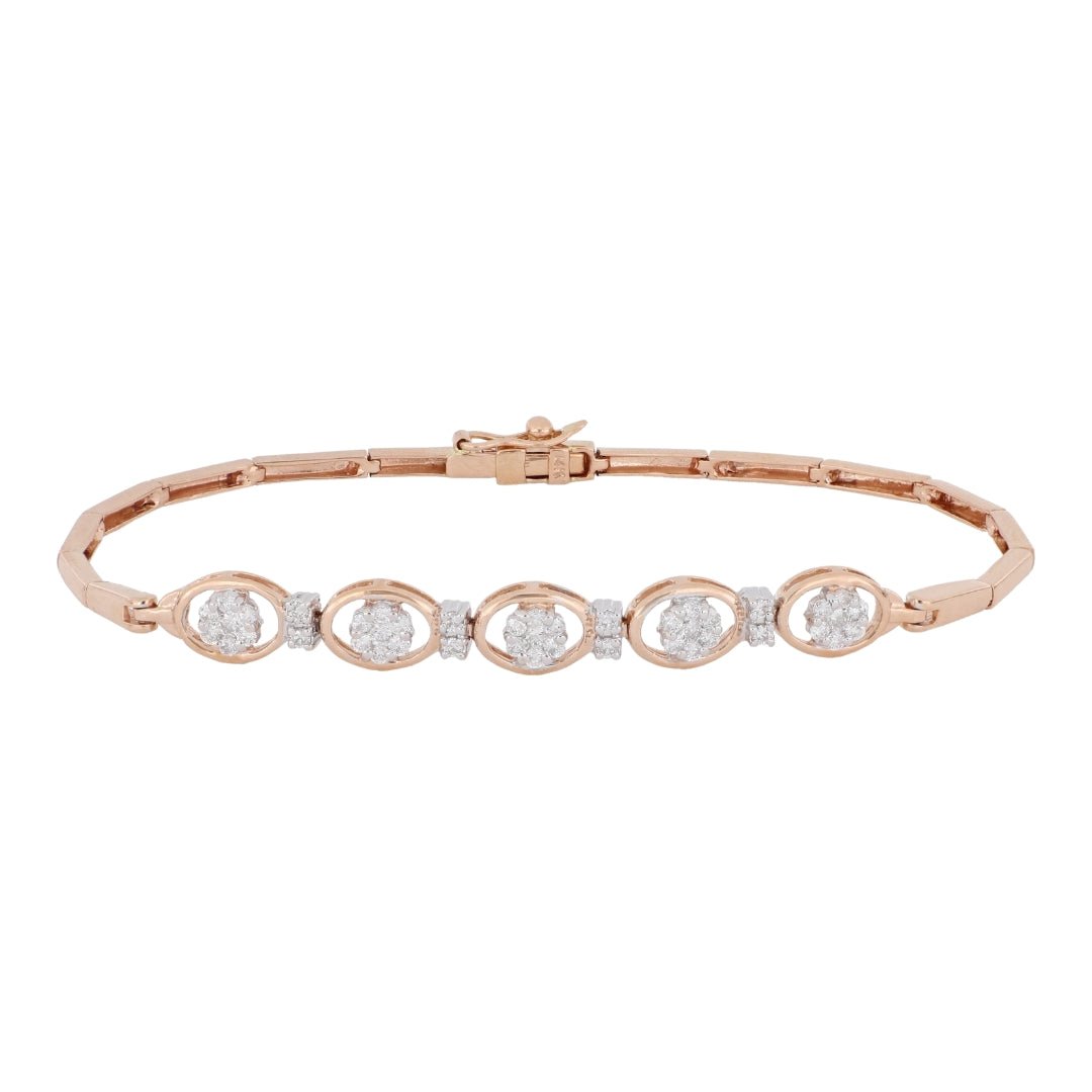 14KTR White Diamond Bracelet (White Diamond 0.7 cts.) Not Net