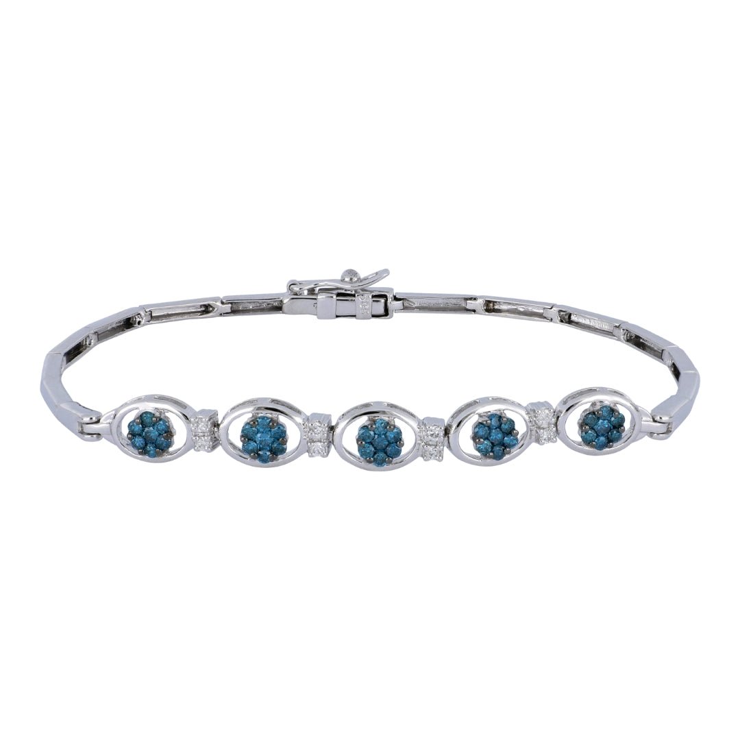 Buy 14KTW Blue Diamond Bracelet (Blue Diamond 0.65 cts. White Diamond 0.1 cts) at Kay's Fine Jewelry