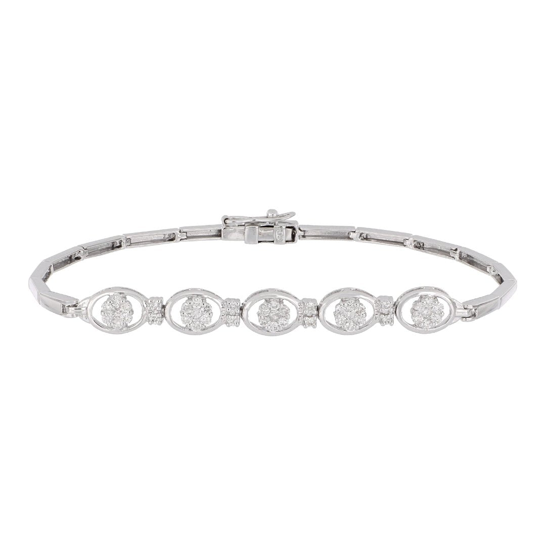 14KTW White Diamond Bracelet (White Diamond 0.7 cts.) Not Net
