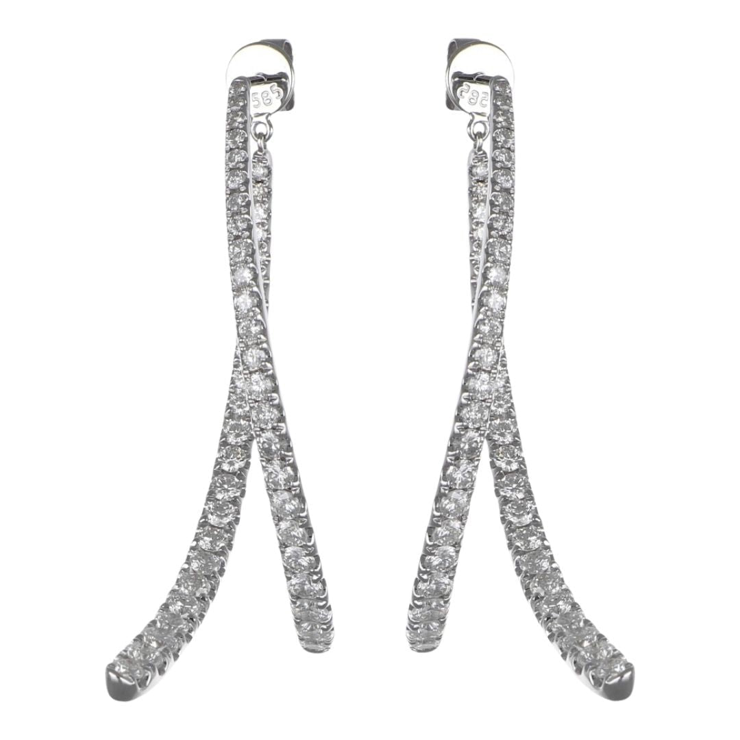 Buy 14KTW White Diamond Earrings (White Diamond 3.5 cts.) at Kay's Fine Jewelry