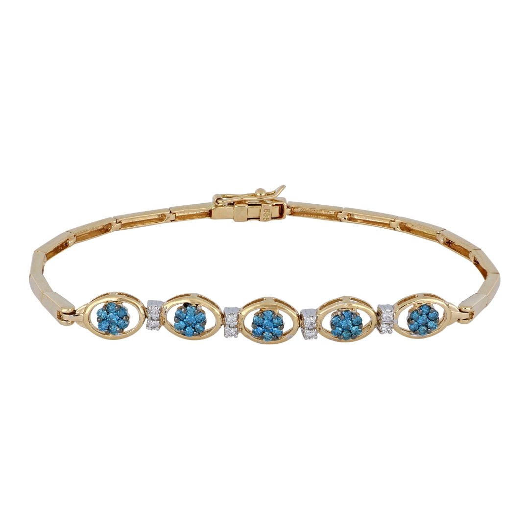 Buy 14KTY Blue Diamond Bracelet (Blue Diamond 0.64 cts. White Diamond 0.1 cts.) at Kay's Fine Jewelry