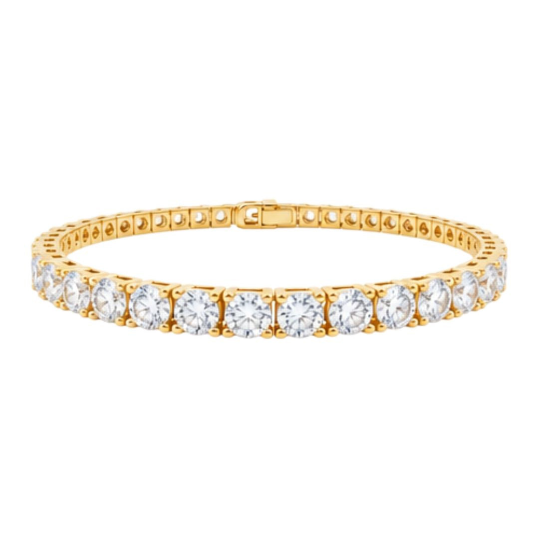 GROWNIQUE Lab-Grown  Diamond Tennis Bracelet – 15 Carat, 14KT Gold