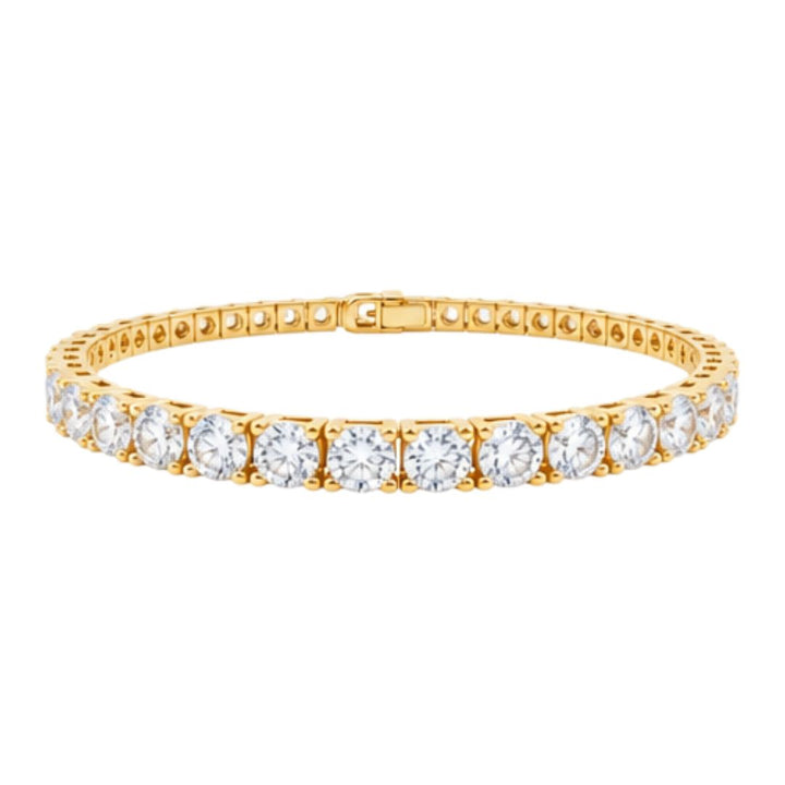 GROWNIQUE Lab-Grown  Diamond Tennis Bracelet – 15 Carat, 14KT Gold