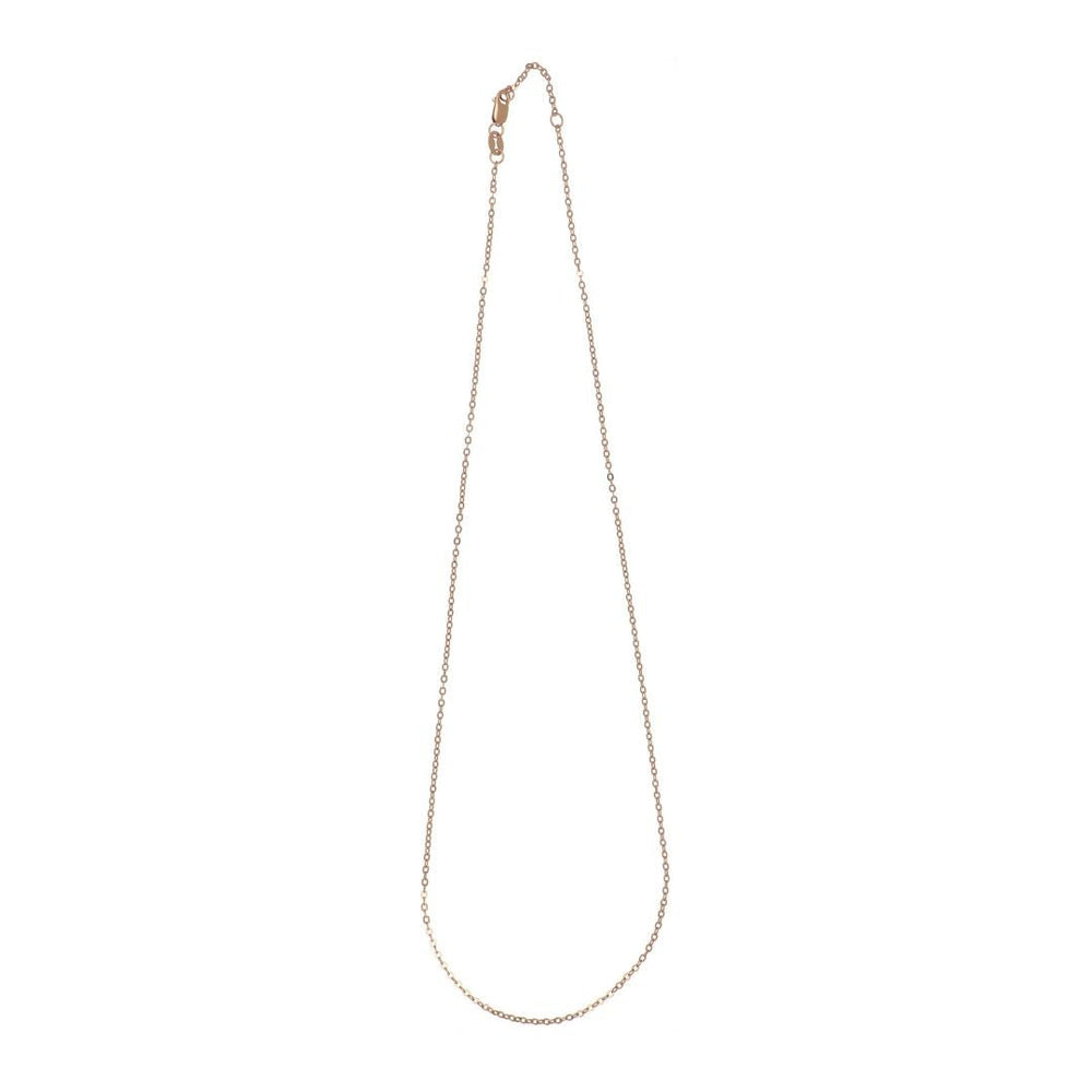 18" Sterling Silver Rose Gold Plated (1.87 grams)