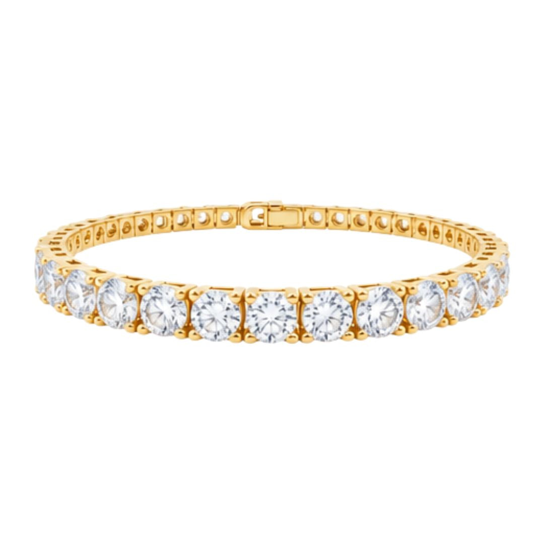 GROWNIQUE Lab-Grown  Diamond Tennis Bracelet – 20 / 22 Carat, 14KT Gold