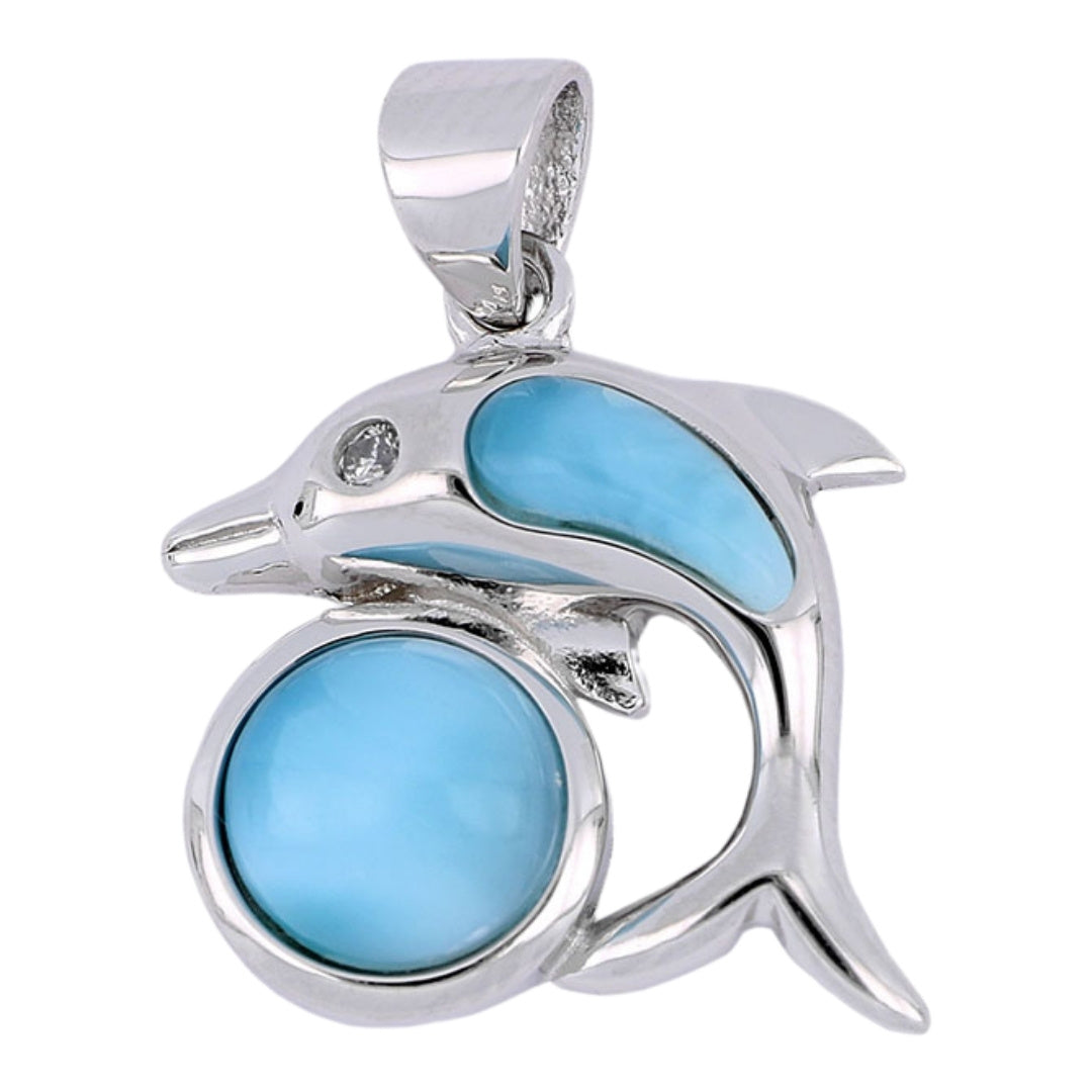 Larimar Dolphin Pendant