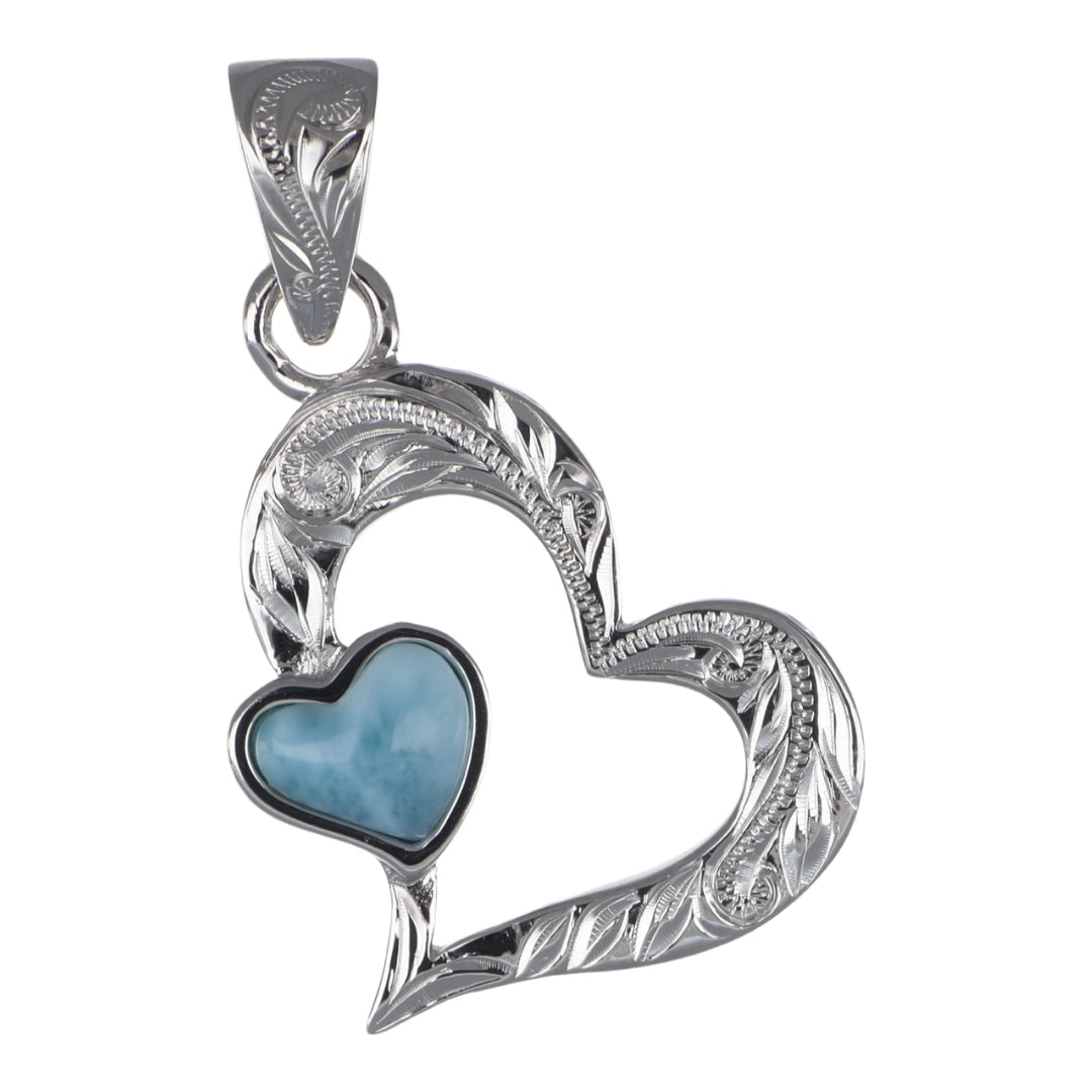 Larimar Heart Pendant