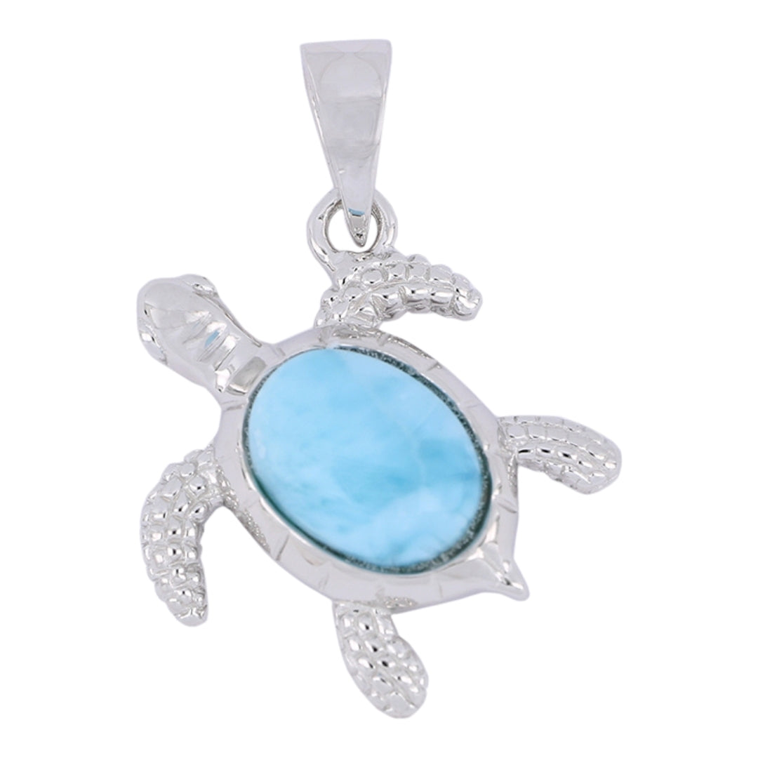 Larimar Turtle Pendant