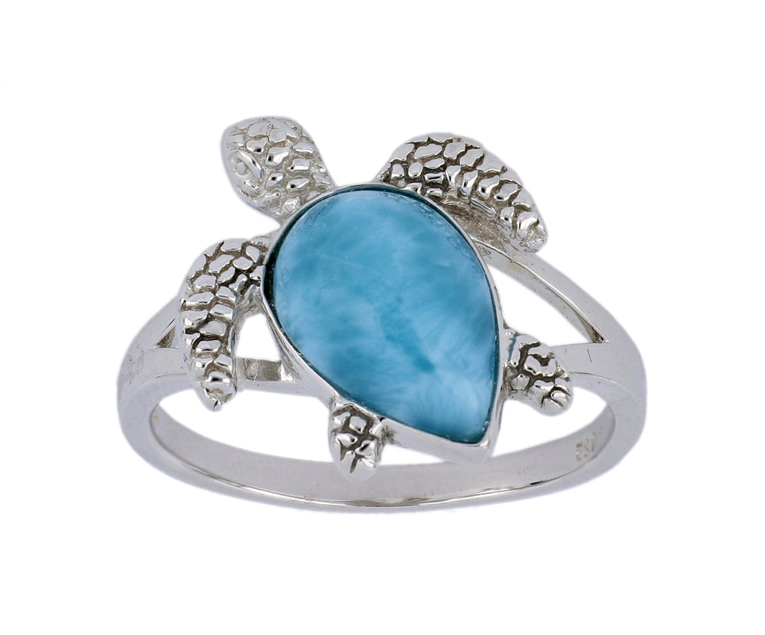 Larimar Turtle Ring