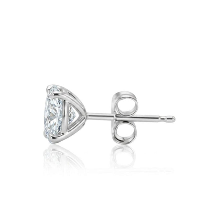 GROWNIQUE Lab-Grown Oval Diamond Stud Earrings – 6 Carat, 14KT Gold
