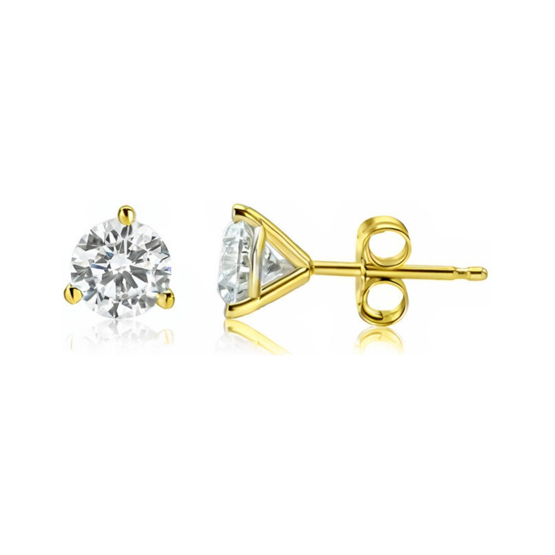 Lab-Grown Diamond Stud Earrings – 1 Carat, 14KT Gold