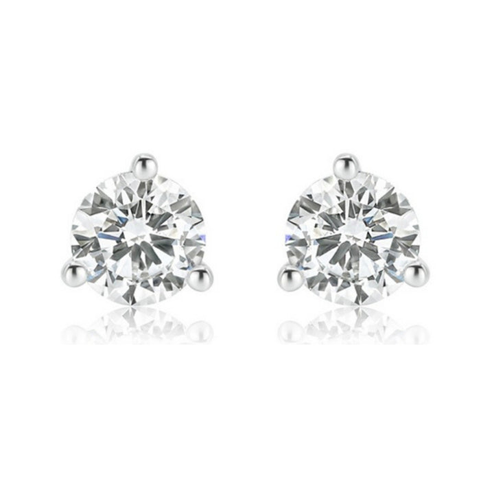 Lab-Grown Diamond Stud Earrings – 1 Carat, 14KT Gold