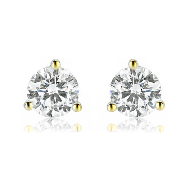 Lab-Grown Diamond Stud Earrings – 1 Carat, 14KT Gold