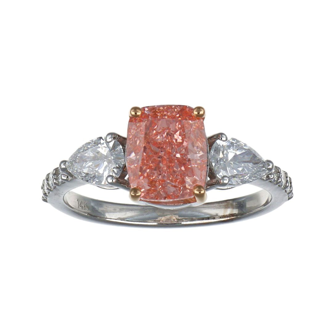 GROWNIQUE Pink Diamond Ring (Lab Grown Pink Diamond 2.26 cts. Lab Grown White Diamond 0.79 cts.)