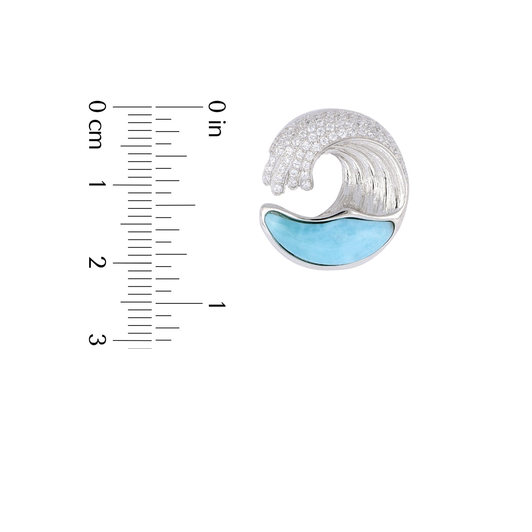 Caribbean Wave Larimar Pendant
