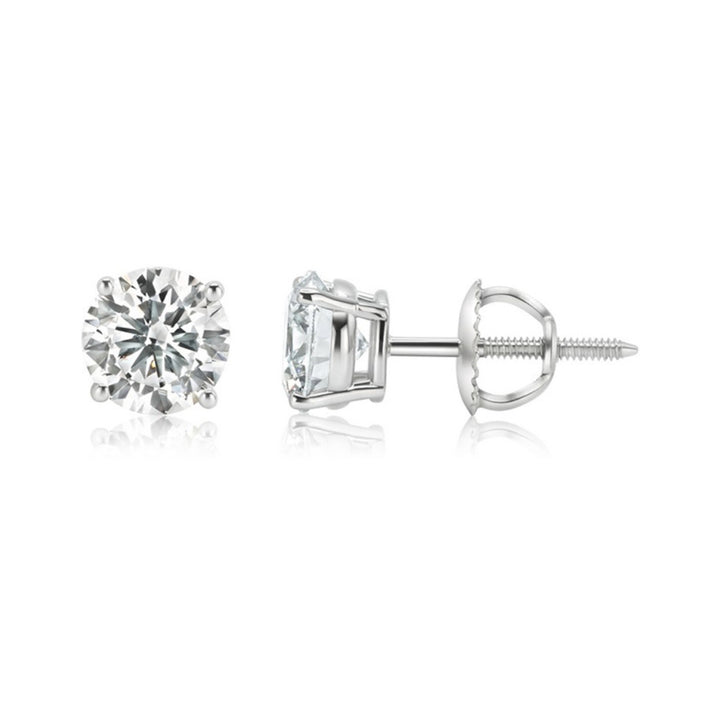 Lab-Grown Diamond Stud Earrings – 1 Carat, 14KT Gold