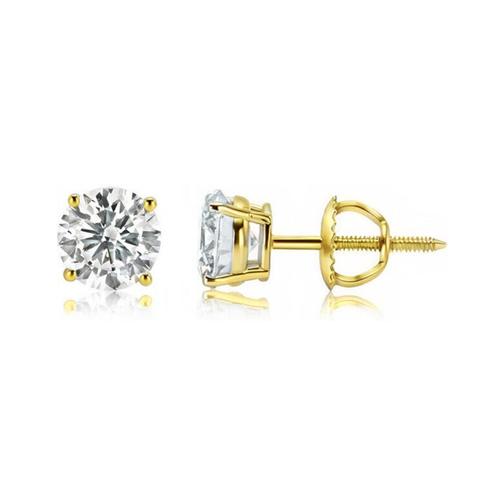 Lab-Grown Diamond Stud Earrings – 1 Carat, 14KT Gold