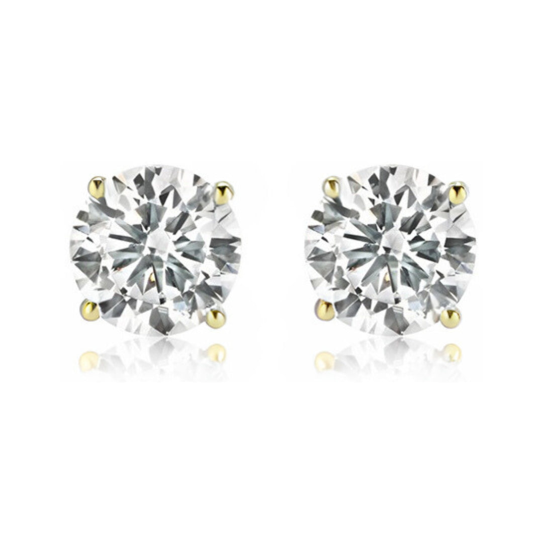 Lab-Grown Diamond Stud Earrings – 1 Carat, 14KT Gold