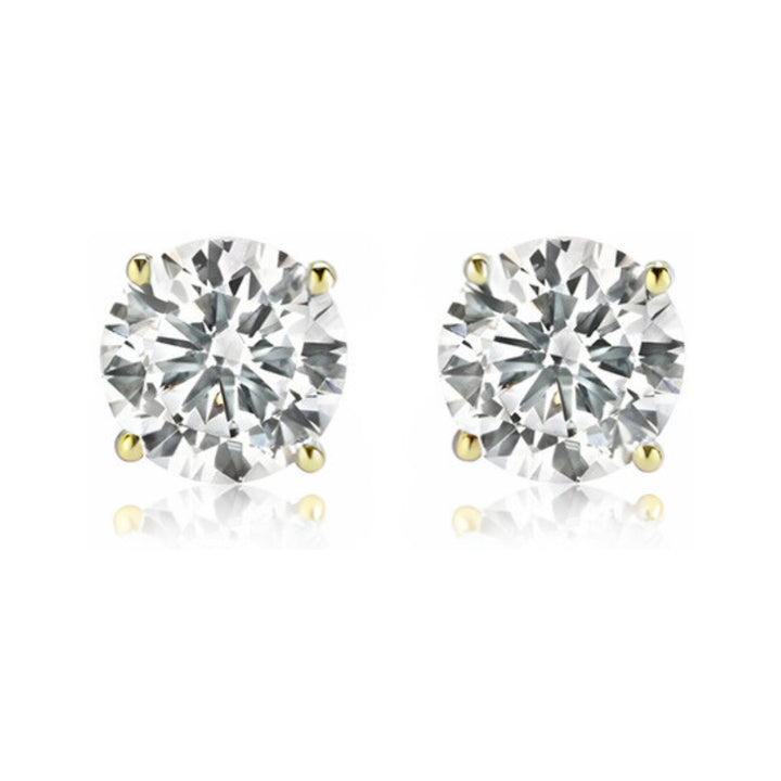 Lab-Grown Diamond Stud Earrings – 1 Carat, 14KT Gold