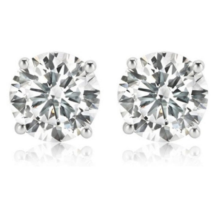 Lab-Grown Diamond Stud Earrings – 4 Carat, 14KT Gold