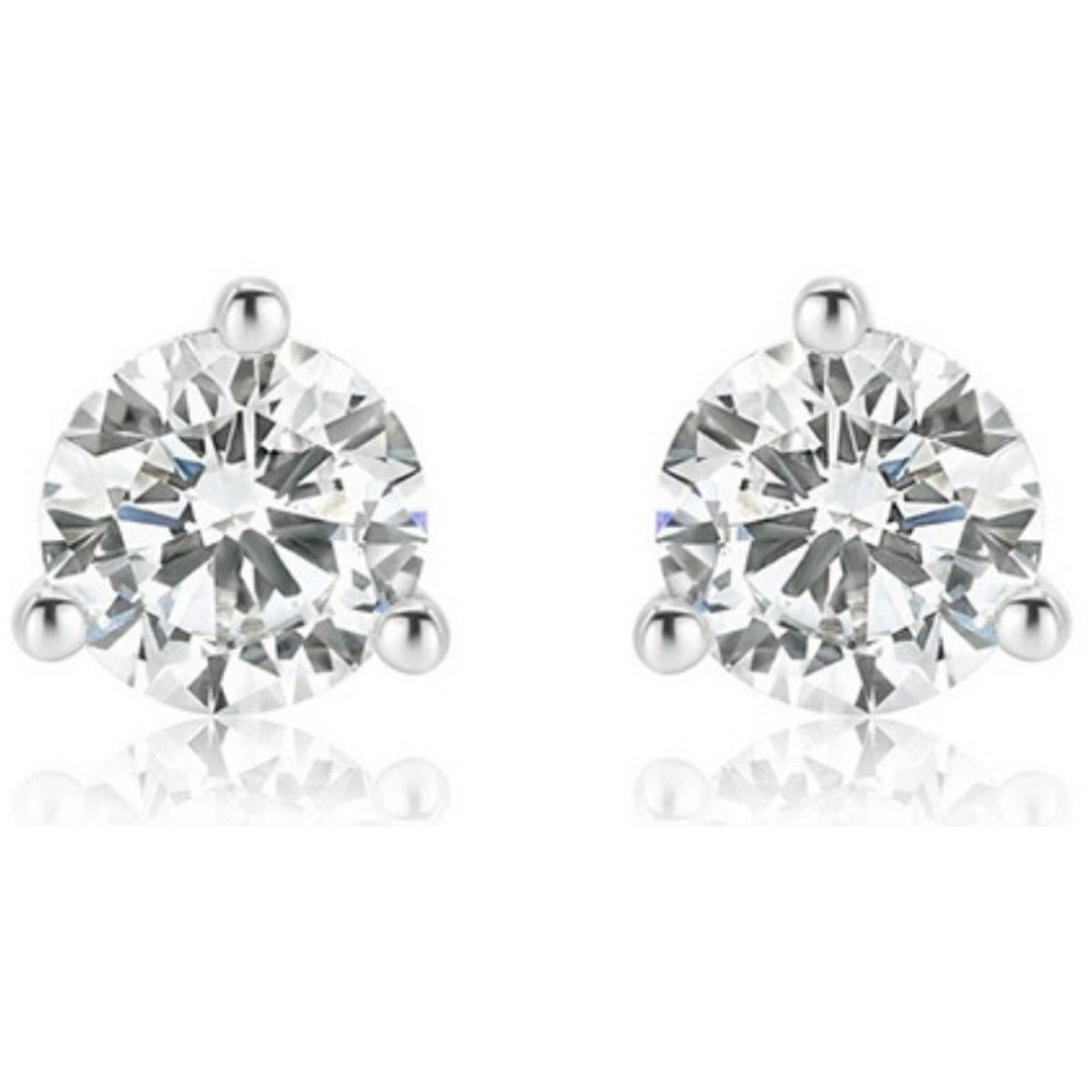 Lab-Grown Diamond Stud Earrings – 4 Carat, 14KT Gold