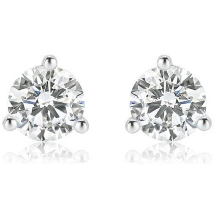 Lab-Grown Diamond Stud Earrings – 4 Carat, 14KT Gold