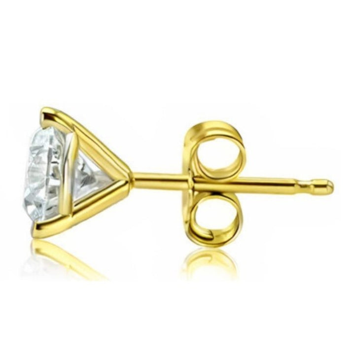 Lab-Grown Diamond Stud Earrings – 4 Carat, 14KT Gold