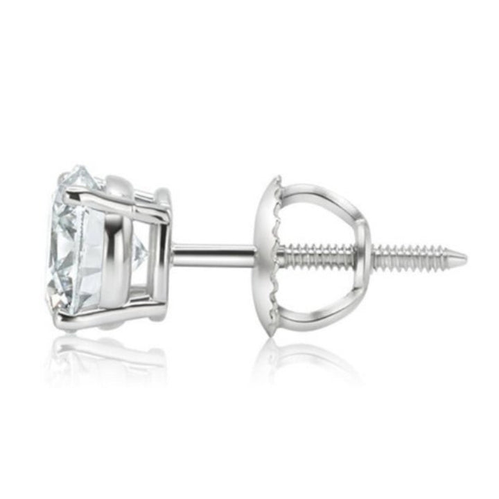 Lab-Grown Diamond Stud Earrings – 4 Carat, 14KT Gold