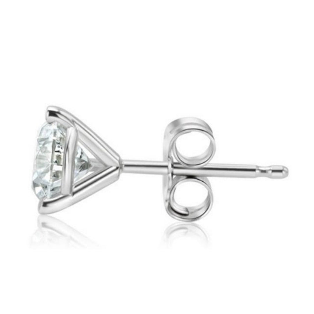 Lab-Grown Diamond Stud Earrings – 4 Carat, 14KT Gold