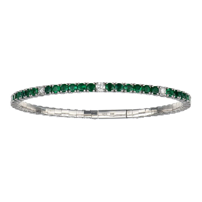 Emerald Bangle (Emerald 4.66 cts. White Diamond 0.79 cts.)