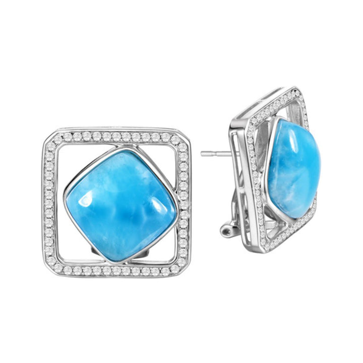 Larimar Earrings (Cubic Zirconia)