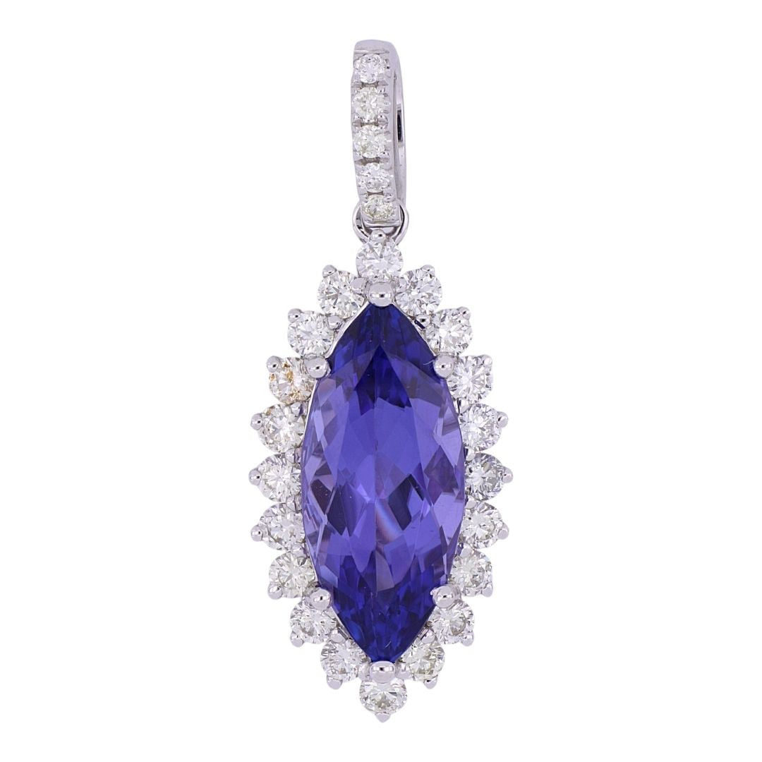 Tanzanite Pendant (Tanzanite 3.56 cts. White Diamond 0.78 cts.)