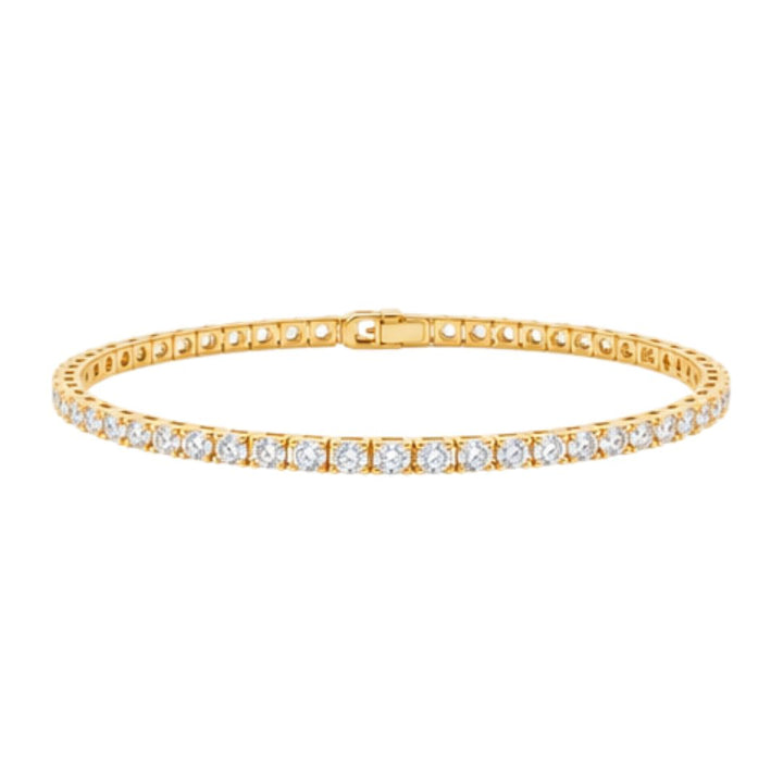 GROWNIQUE Lab-Grown  Diamond Tennis Bracelet – 6 Carat, 14KT Gold