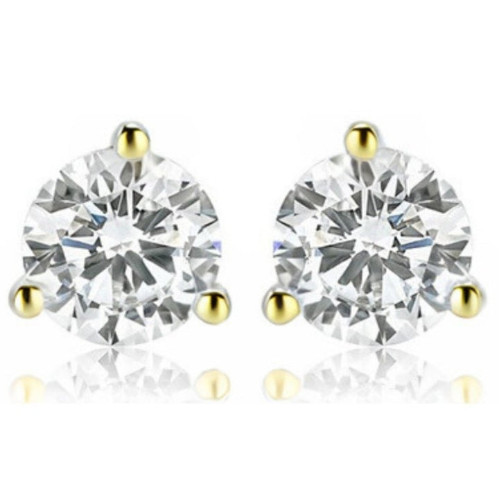 Lab-Grown Diamond Stud Earrings – 6 Carat, 14KT Gold