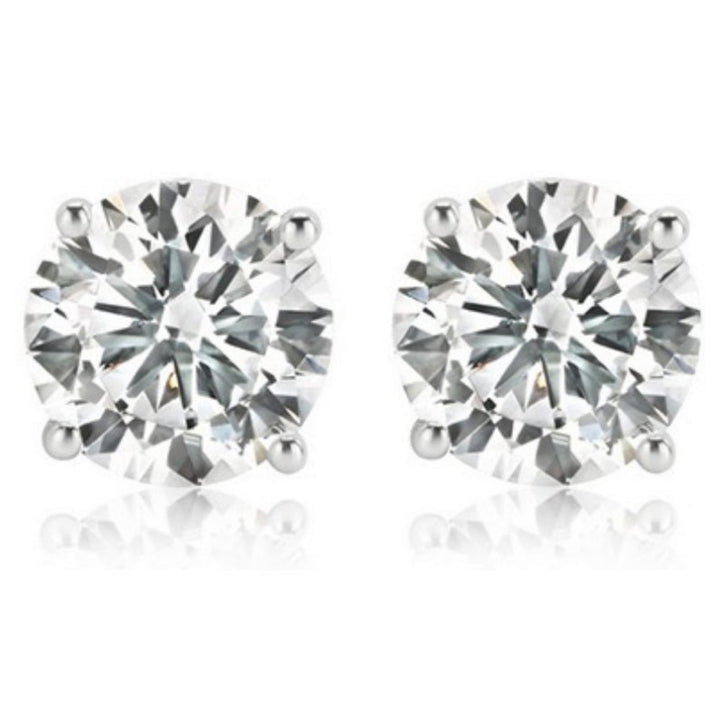 Lab-Grown Diamond Stud Earrings – 6 Carat, 14KT Gold