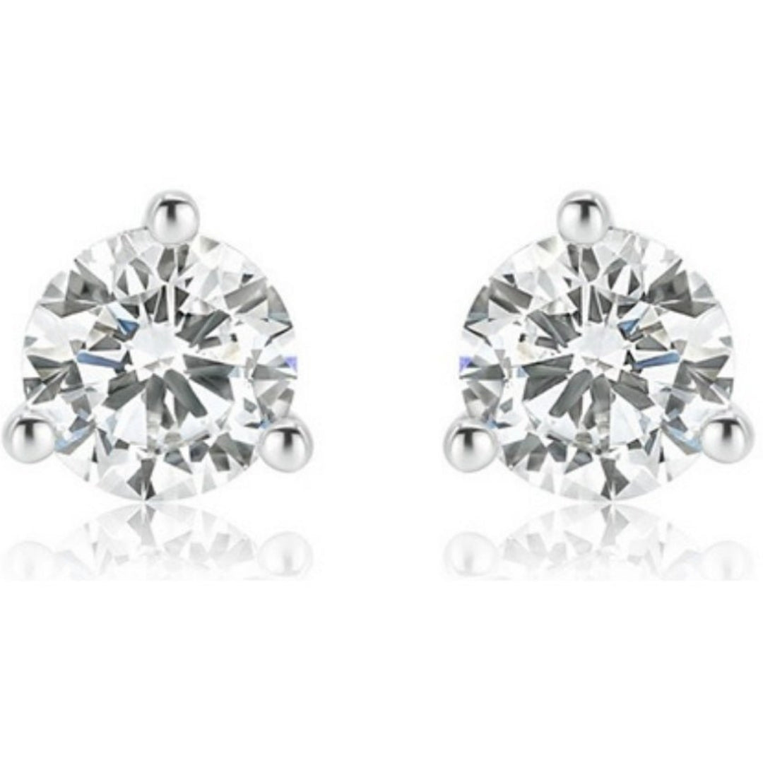 Lab-Grown Diamond Stud Earrings – 6 Carat, 14KT Gold