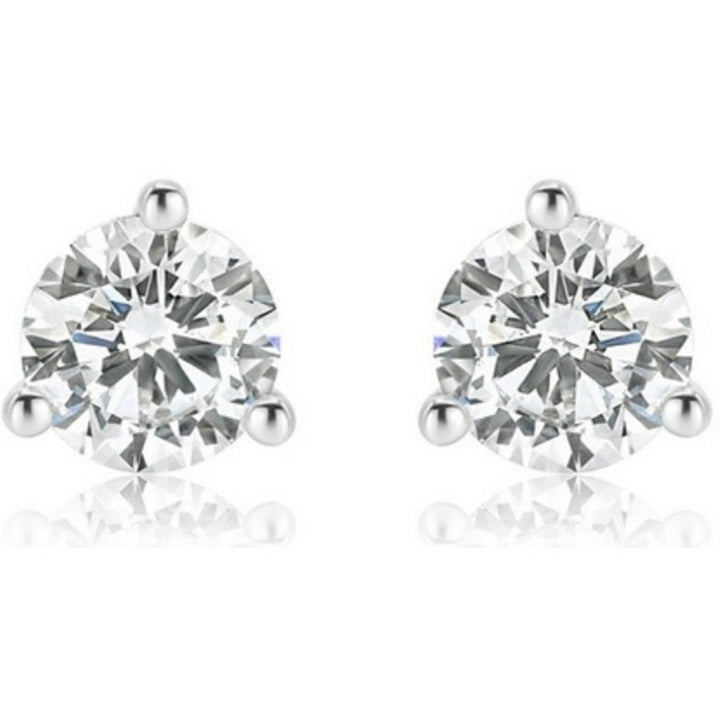 Lab-Grown Diamond Stud Earrings – 6 Carat, 14KT Gold