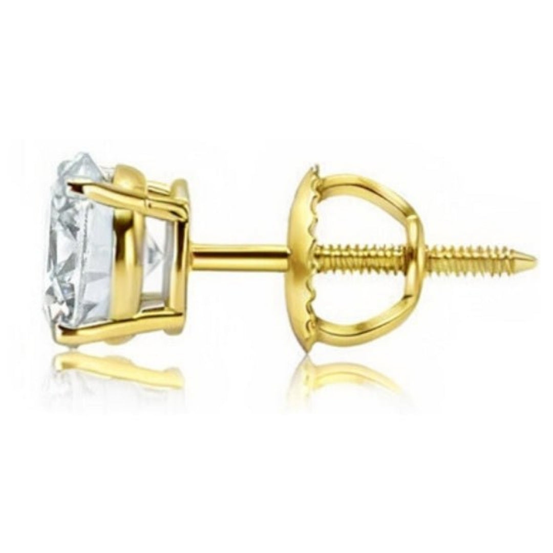 Lab-Grown Diamond Stud Earrings – 6 Carat, 14KT Gold