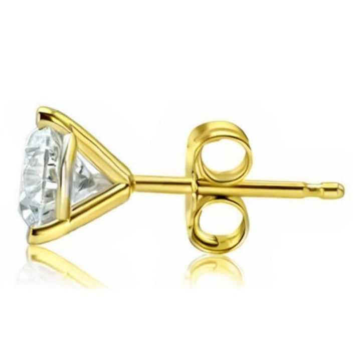 Lab-Grown Diamond Stud Earrings – 6 Carat, 14KT Gold